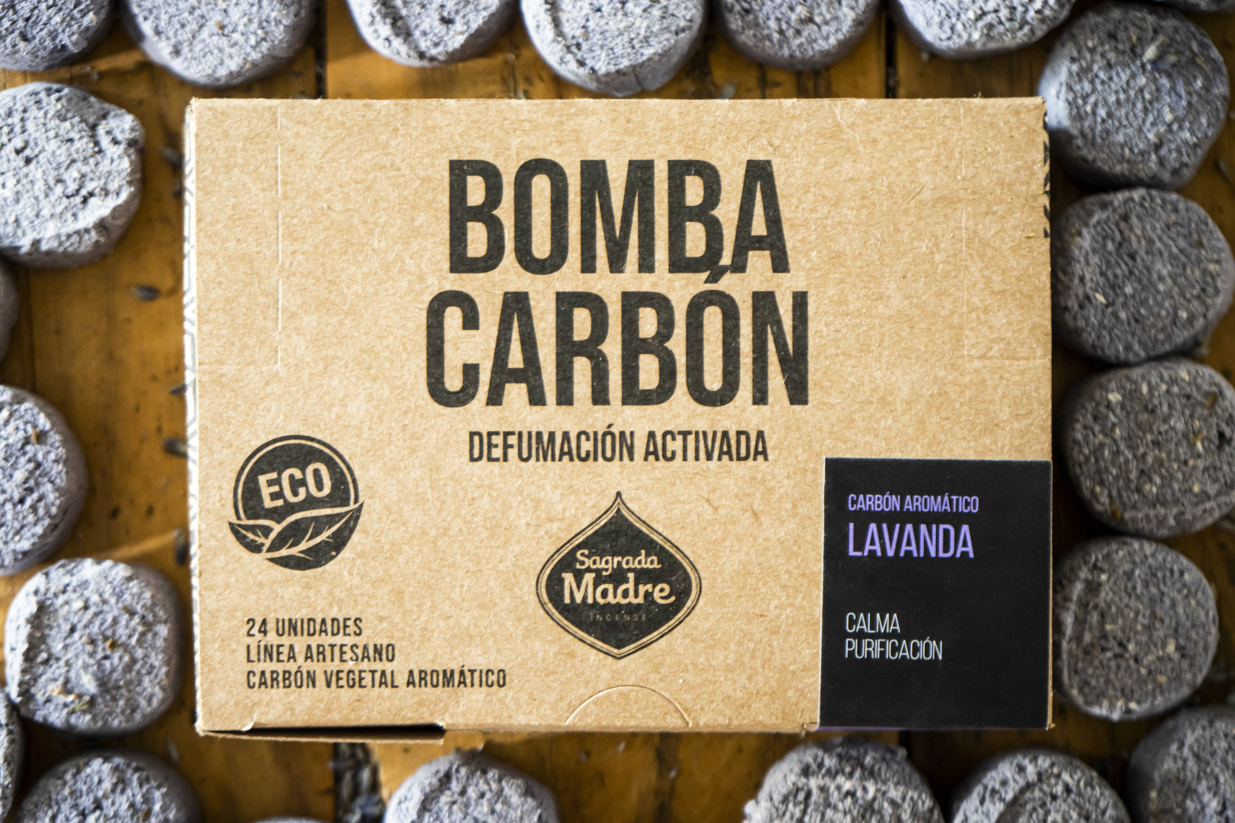 Bomba Carbón x24 Lavanda