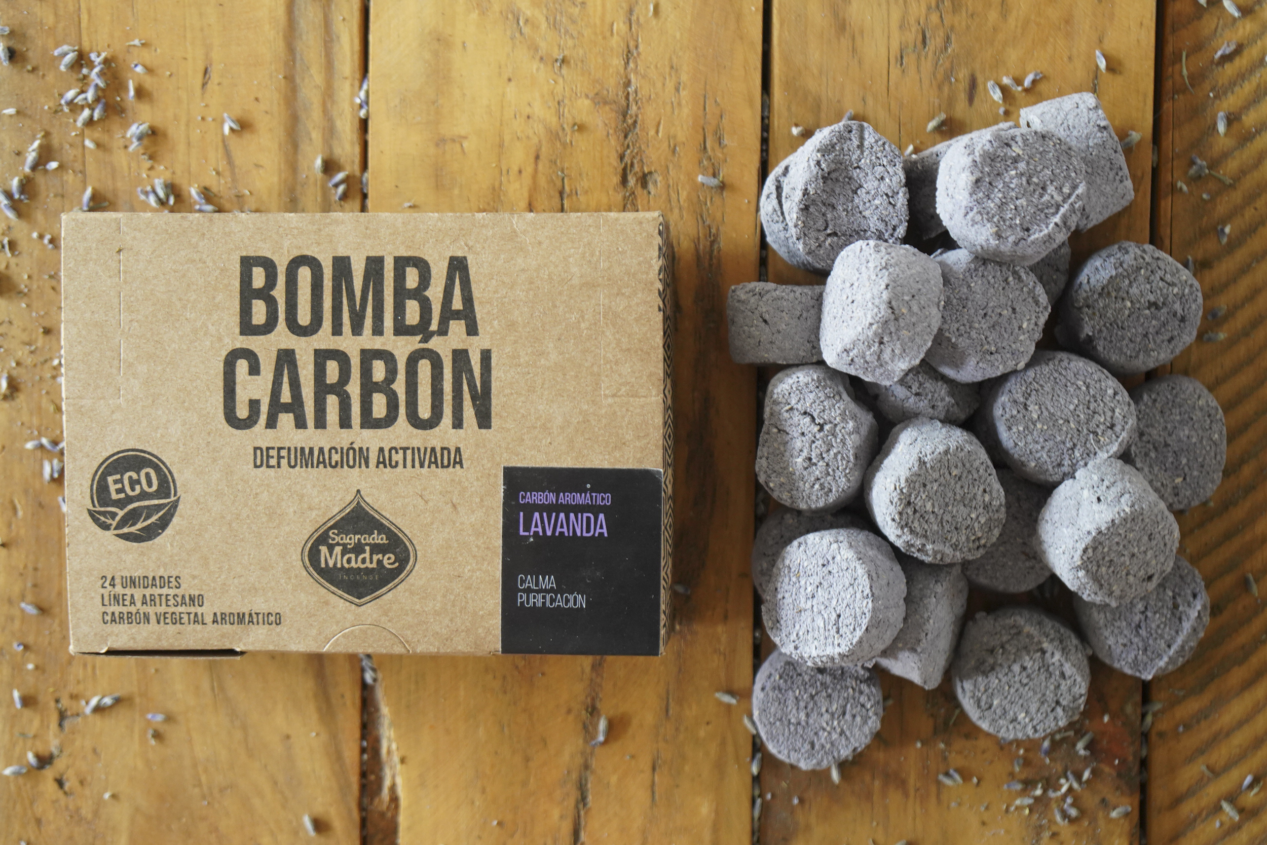 Bomba Carbón x24 Lavanda