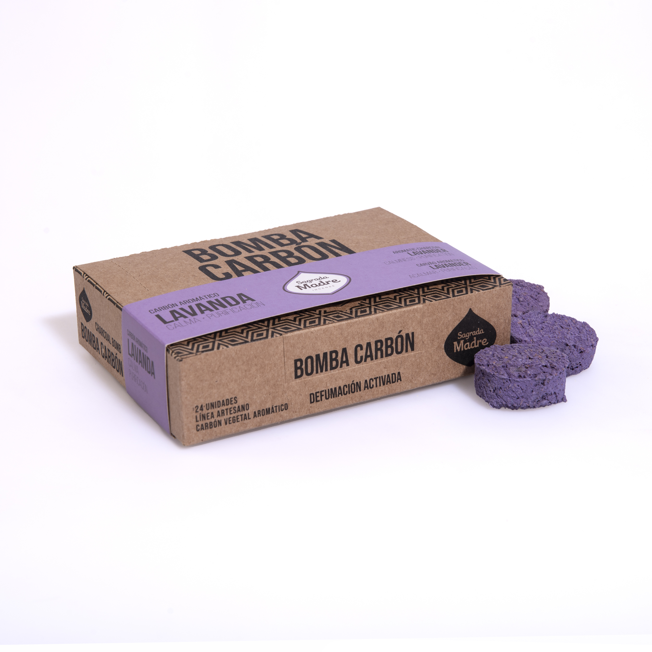 Bomba Carbón x24 Lavanda