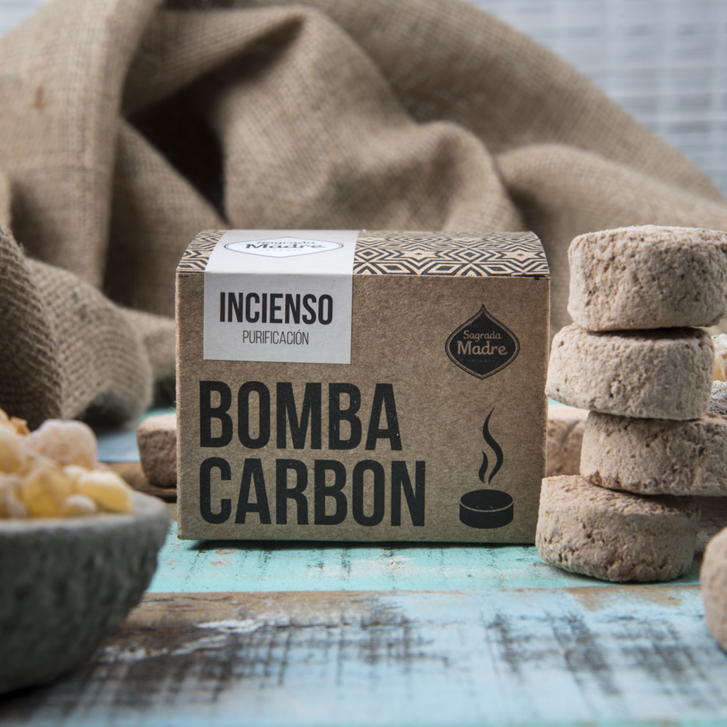 Bomba Carbón x12 Incienso
