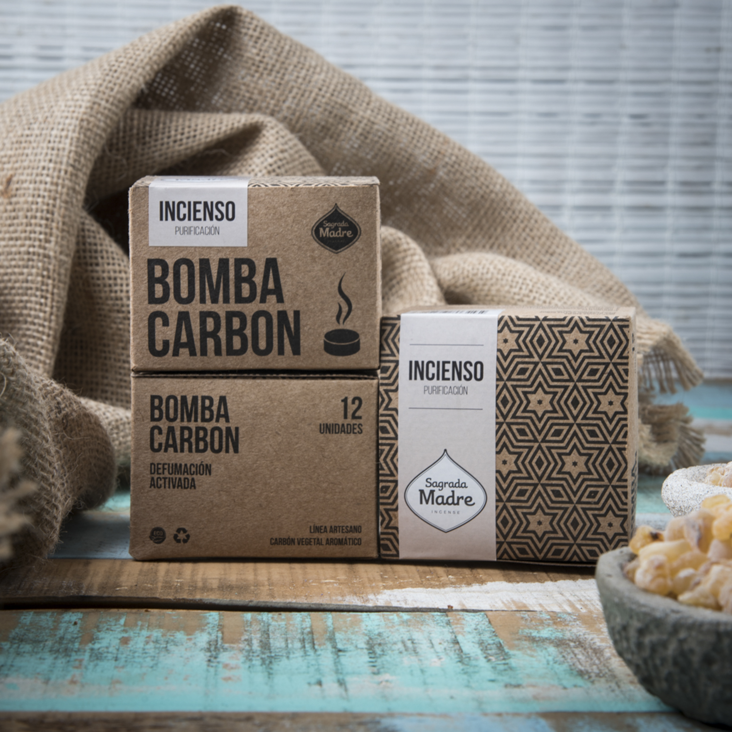 Bomba Carbón x12 Incienso