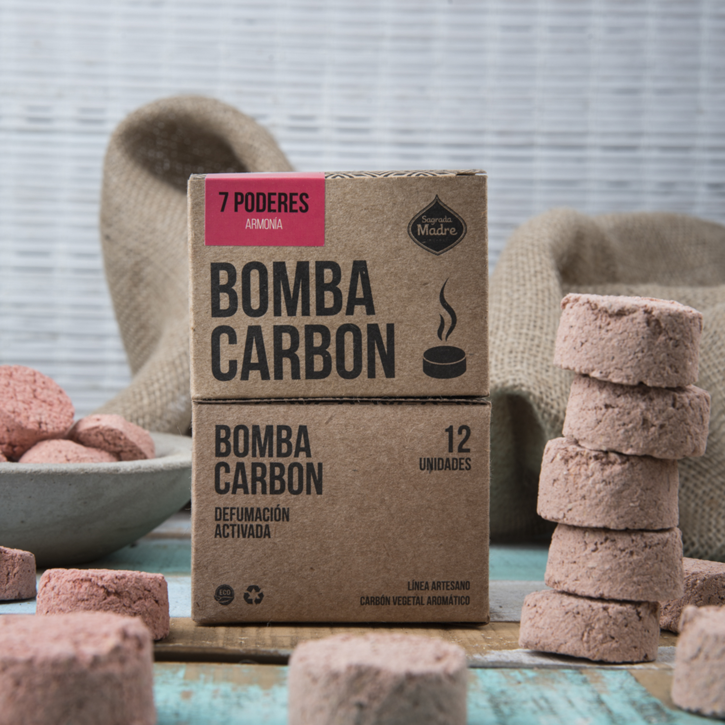 Bomba Carbón x12 7 Poderes