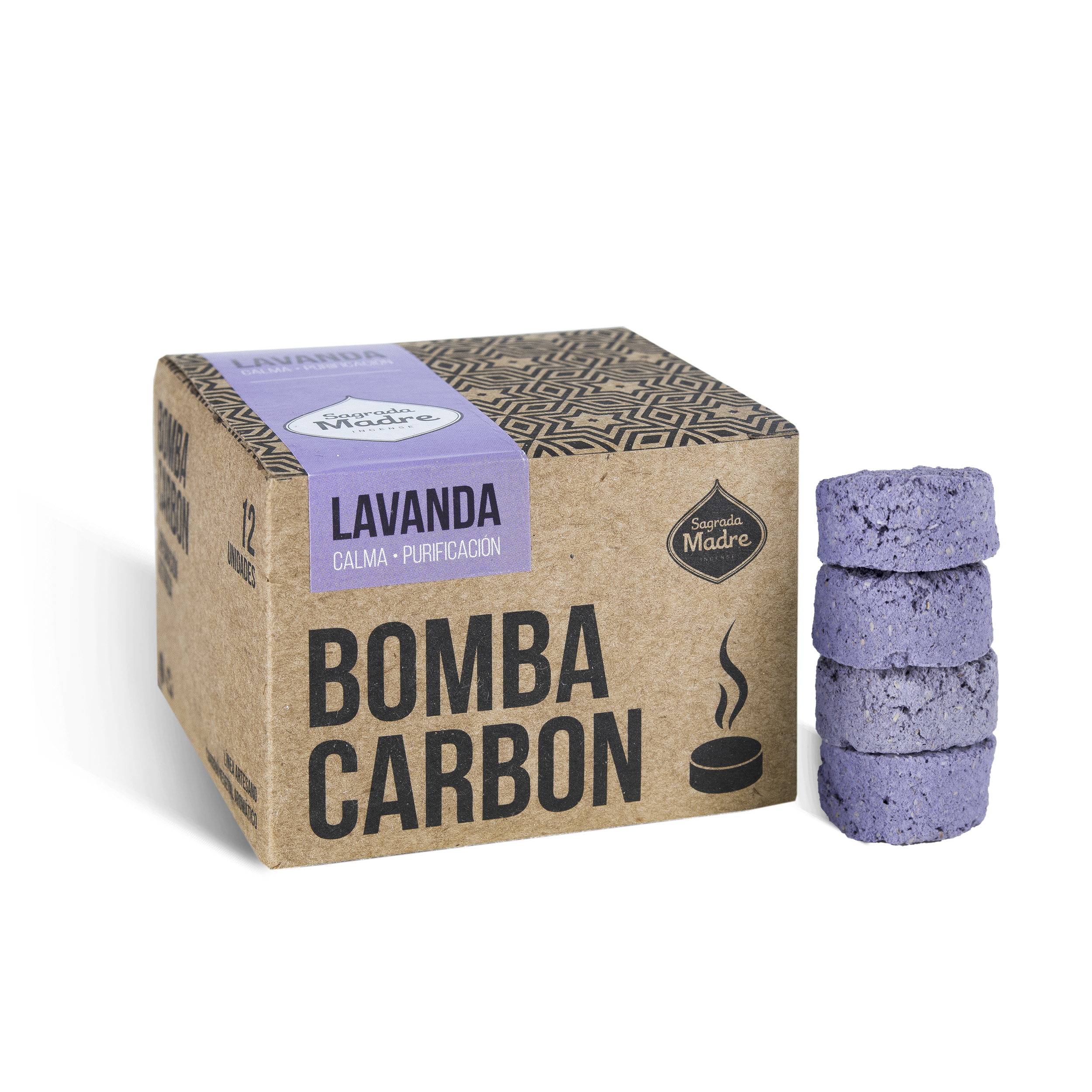 Bomba Carbón x12 Lavanda